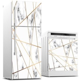 Resim Buzdolabı Ve Bulaşık Makinası Beyaz Eşya Sticker Kaplama Geometri (540887589) 