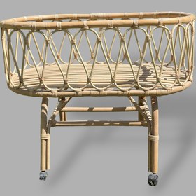 Resim RATTAN BEBEK YATAĞI M 