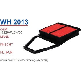 Resim Wunder Honda Civic Vı 1.6 V - Tec Sedan (Çanta Filtre) Hava Filtresi Oem No:17220 - Plc - Y00 