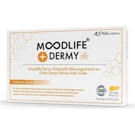 Resim Moodlife Dermy Probiyotik Ve Çinko İçeren 30 Kapsül 