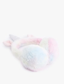 Resim Kız Çocuk Unicorn Detaylı Peluş Kulaklık 