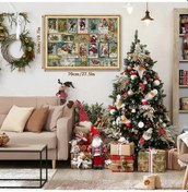 Resim Yetişkinler İçin 2024 Advent Takvimi Noel Bulmacası 1000 Parça, 24 Günlük Noel Geri Sayım Takvimi Noel Dekorları 