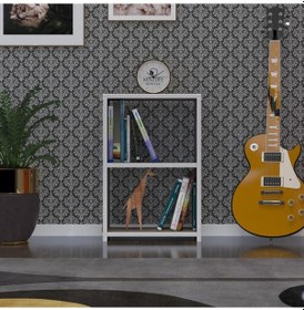 Resim Kenzlife Kitaplık Süper Ga 060*40*19 Gri 2 Katlı Tek Bölme Ofis Mutfak Banyo Dolabı Arkalıksız Çok Renkli 