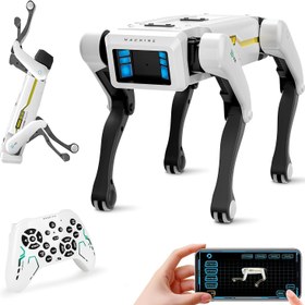 Resim LINKBEST Uzaktan Kumandalı Akıllı Robot Köpek, APP & Ses Komutu ile Etkileşimli Dans ve Hareket Eden Evcil Hayvan - Motion Sensörleri, İfadeli Gözler ve Kuyruk ile Smartphone/Tablet uyumlu, Çocuklar ve Yetişkinler için İdeal Hediye, Beyaz & Siyah Tasarım, Düşük Voltajlı güvenli çalışma, uzaktan kumanda ve kablo dahil, Köpek Robot 