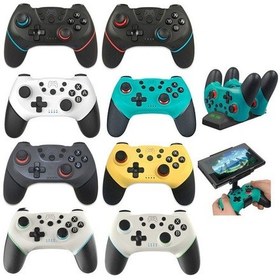 Resim Anahtar / Anahtar Oled / Switch Lite İçin Bluetooth Kolu 6 Eksenli Kablosuz Gamepad Gümüş Gri 