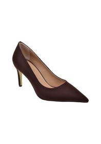 Resim Pullman 8 Cm İnce Topuk Kadın Stiletto Pl-89gv Kahve Saten 