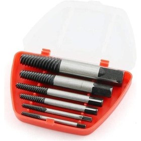 Resim 6 Parça Hasarlı Kırık Cıvata Vida Sökücü Kılavuz Çekme Seti 
