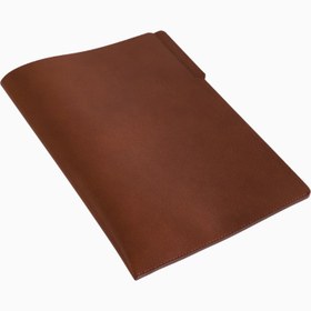 Resim Filefolder Lüks Tasarım El İşçiliği Deri A4 Evrak Dosyası - Kahverengi 