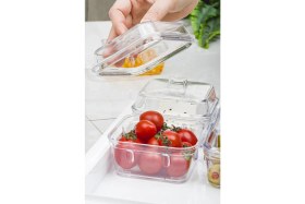 Resim EW's Kitchenware Akrilik Beyaz 6’lı Kapaklı Kahvaltılık Kahvaltı Seti & Saklama Kabı (Cam Değildir) 