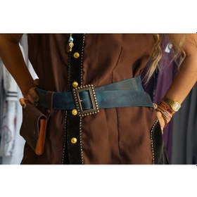 Resim Sahtiyan Forma Cüzdanlı Kemer Lacivert 