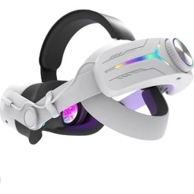 Resim Cosmostech C2 Pro Meta Quest 3 ve 3s Sanal Gerçeklik Gözlüğü Uyumlu Rgb Şarjlı Head strap başlık 