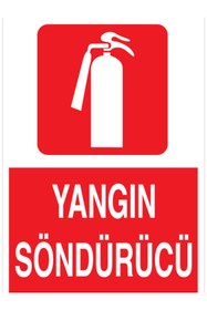 Resim Uytab Yangın Söndürücü Uyarı Tabelası - 20x30 Alüminyum Kompozit Panel - Y57 