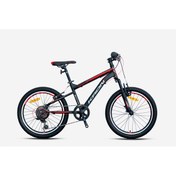 Resim Kron Vortex 20 Jant Vitesli Çocuk Bisikleti Mat Siyah-gri-kırmızı 