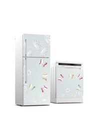 Resim Buzdolabı Ve Bulaşık Makinası Beyaz Eşya Sticker Kaplama 3d Kelebek 