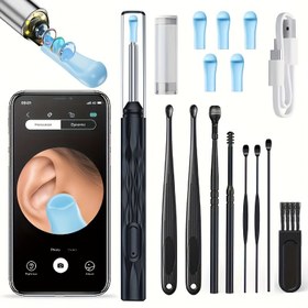 Resim Görünmez Kulak Temizleyici, Kulak Tıraşı Aracı, 8 Parça Kulak Bakım Seti, Kulak Tıraşı Temizleyici Kamera ve Işık ile, 6 Kulak Temizleyici ile Birlikte Geliyor, Ios ve Android için Kulak Tıraşı Temizleyici, 1080P HD, Babalar Günü Hediyesi, Tatil Hediyesi, Doğum Günü Hediyesi 