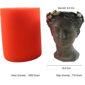 Resim Beton Saksı Silikon Kalıp - 154 