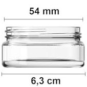Resim Afracam 50 ml Cam Kozmetik Kavanoz Şeffaf 50 cc Yassı Krem Kavanozu Metal Gümüş Kapaklı 6 Adet 