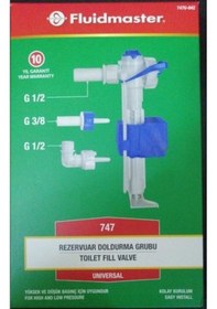 Resim Fluidmaster Gömme Rezervuar Doldurma Grubu. Şamandıra Beyaz 