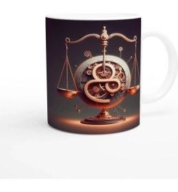 Resim Terazi Burcu Baskılı Kahve Kupası - Zamanın Çarkları Astroloji Mekanizması Vs4 