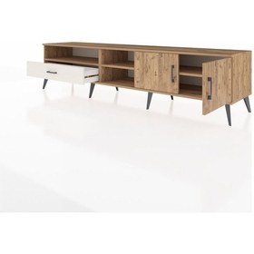 Resim Hyperion Tv Ünitesi 3 Raflı Tek Çekmeceli 2 Kapaklı 220x44x51 Çam-çam/aytaşı Atlas Çam/aytası - Atlas Çam 