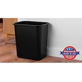 Resim Aesco Solutions 3,25 Litre Yer Verimli Çöp Sepeti, Masa Altına ve Ticari Ofis, Mutfak, Ev Ofis ve Yatakhanede Dar Alanlara Uyar, Temizlemesi Kolay, Siyah 