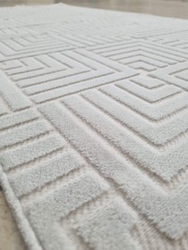 Resim Dekhera Halı Bienca 6495 Krem Parlak Dokuma Kesme Halı - 80X300 