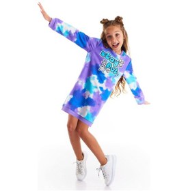 Resim Denokids Mushi Fab.Batik Kız Elbise Mavi 