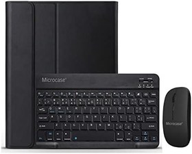 Resim Microcase Lenovo M10 FHD Plus 10.3" TB-X606 X606F ile Uyumlu Bluetooth Klavye ve Mouse + Standlı Kılıf - BKK6 