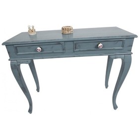 Resim 100 Cm Çekmeceli Gri Eskitme Konsol Dresuar & Makyaj Masası Gri 