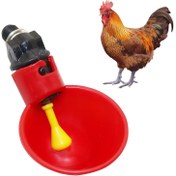 Resim 8 Adet Otomatik Kümes Hayvanları İçin Su Verici, Kolay Su Seviyesi Kontrolü için Yüzen Valfli Kırmızı ve Siyah Tavuk İçme Kapları, Tavuklar, Güvercinler, Bıldırcınlar ve Daha Fazlası için İdeal, Tavuk Suluk 
