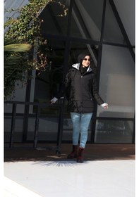 Resim Toridas Kışlık Kapüşonlu Uzun Kadın Şişme Tesettür Mont 805siyahtesettür 001 