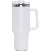 Resim Shun Shop Leopar Baskı Büyük Kapasite 304 Paslanmaz Çelik Saman Vakum Kupası 40OZ T -Araba Kupası (Yurt Dışından) 