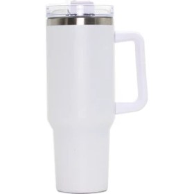 Resim Shun Shop Leopar Baskı Büyük Kapasite 304 Paslanmaz Çelik Saman Vakum Kupası 40OZ T -Araba Kupası (Yurt Dışından) 