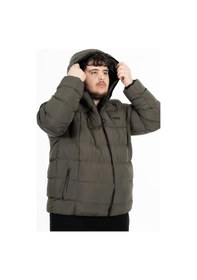 Resim Maraton Sportswear Büyük Beden Erkek Kapşonlu Uzun Kol Basic Haki Mont 21391-haki Haki 