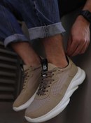 Resim Pluvia Shoes Vizon Deri Bağcıklı Erkek Spor Ayakkabı 