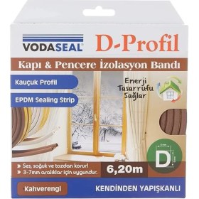 Resim AyrStore 53.01.050 Kapı Pencere Izolasyon Bandı, Kendinden Yapışkanlı, Kahve 