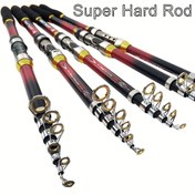 Resim Teleskopik Seyahat Balıkçılık Çubuğu, Hafif, Taşınabilir, Dayanıklı, Kaymaz Tutma, Pürüzsüz Kılavuz Rulosu ve Hattı Tutucu, Karbon Fiber Malzeme, Sörf İçin Uygun, Çoklu Uzunluklar 2.1-3.6m Kısa Yol Balıkçılığı da 