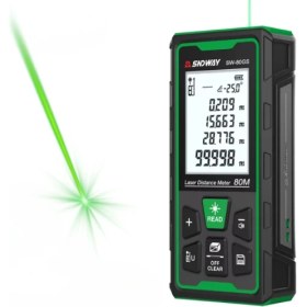 Resim SNDWAY SW-80GS Yeşil Lazerli 80 Metre Lazermetre | Şarjlı ve IP68 Korumalı 
