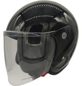 Resim MOTOANL Motosiklet ve Bisiklet Yarım Açık Kask Motor Kaskı Siyah 