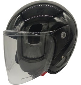 Resim MOTOANL Motosiklet ve Bisiklet Yarım Açık Kask Motor Kaskı Siyah 