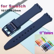 Resim Swatch Silikon Saat Bantı - 16/17/19/20mm, Renkli Kauçuk Kayış, Ayarlanabilir Toka, Spor Yedeklik Bileklik Erkekler ve Kadınlar İçin, Aksesuar|Ayarlanabilir Kayış|Silikon Malzeme 