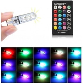 Resim 10 Adet Park Ampulü Rgb T10 Park Ampulü Renk Değiştiren Kumandalı 