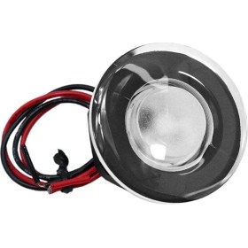 Resim 12 V LED Yuvarlak Göz Küresi Nezaket Işık Yat Deniz Tekne Merdiven Güvertesi Lambası Mavi 