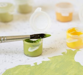 Resim Sayılarla Boyama Seti - Mandala 3 - 45x45 