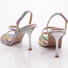 Resim Dgn 2432 Kadin Arkadan Bağlamali Topuklu Abiye Ayakkabi 2432-2219-R8162 