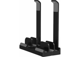 Resim McStorey Laptop Dikey ve Eğimli Stand 3 Slotlu Ayarlanabilir Pvc Tpu Alaşım Masaüstü Organizer Telefon Tablet 