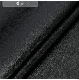 Resim Siyah Deri Onarım Patche Bant Kendinden Yapışkanlı Deri Yamalar Kanepeler Black 200x50cm 