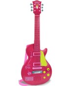 Resim Bontempi Elektronik Pembe Gitar 56cm. Tuşu Telli Ve Askılı 