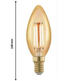 Resim OBUKACHA Forlife 4w Avizeler Için Led Ampul E-14 Duylu Amber Renk 5 Adet Bal Renk Cam 