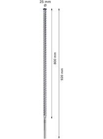 Resim Bosch Expert Sds Max-8x Kırıcı Delici Delme Ucu 25 X 800 X 920 Mm - 2608900243 
